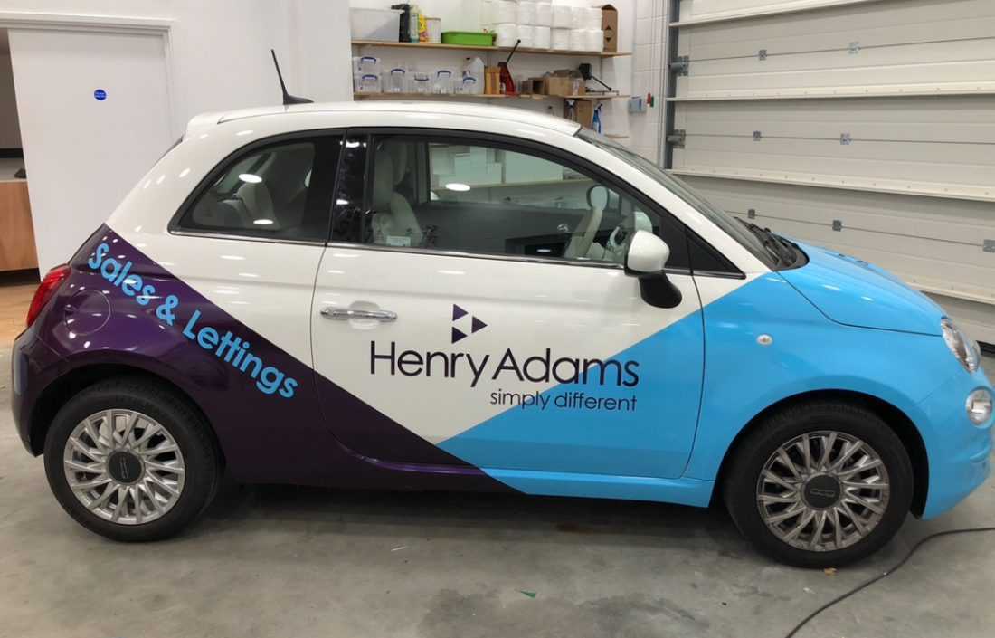 Partial two-tone vehicle wrap by P1 Wraps