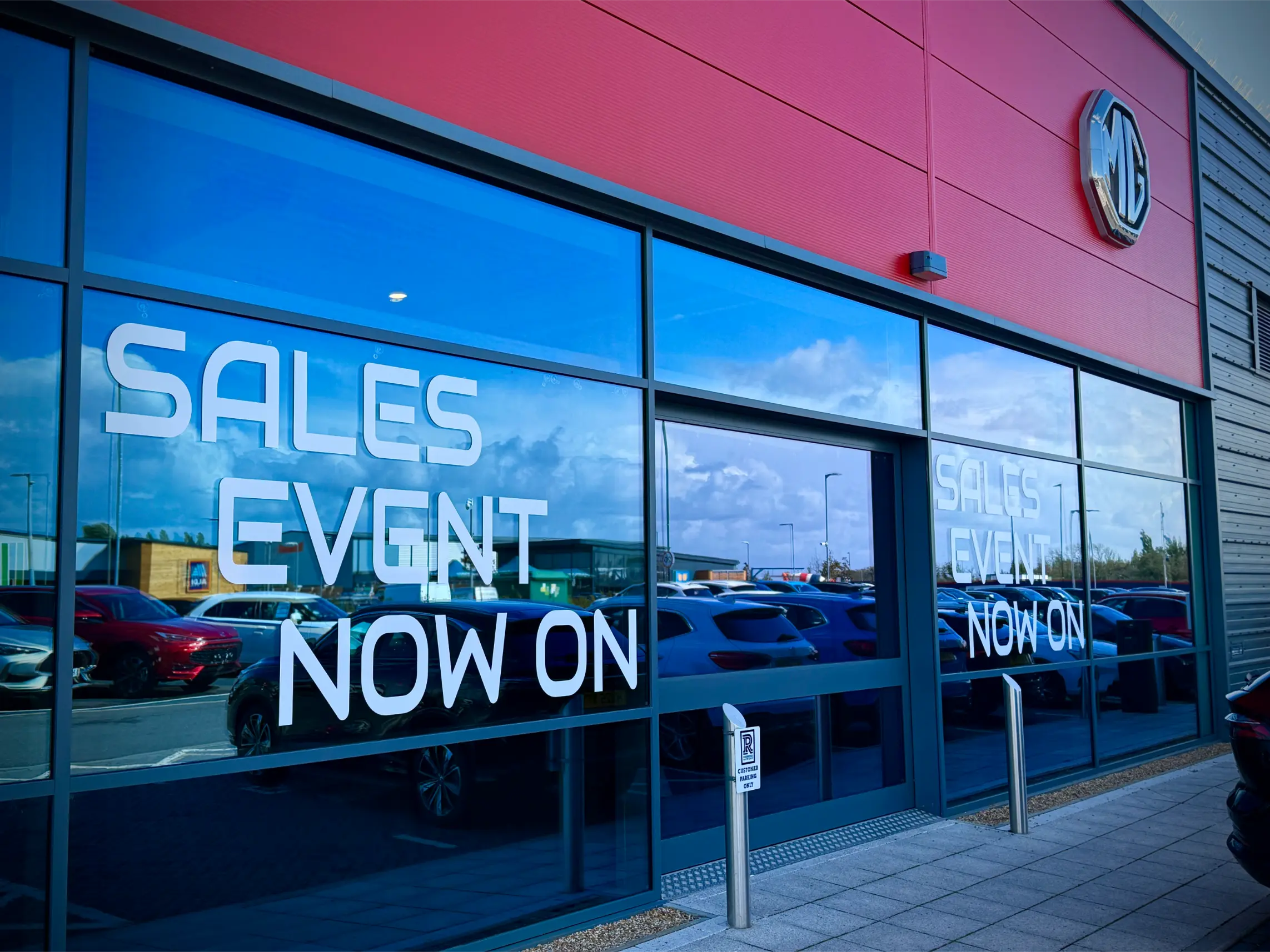 Richmond MG Chichester dealership window graphics